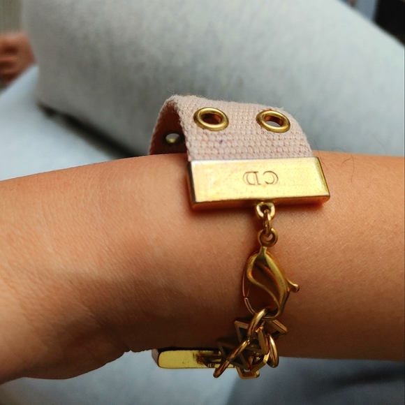 Christian Dior Canvas & Gold Hardware Bracelet - Picture 10 of 16